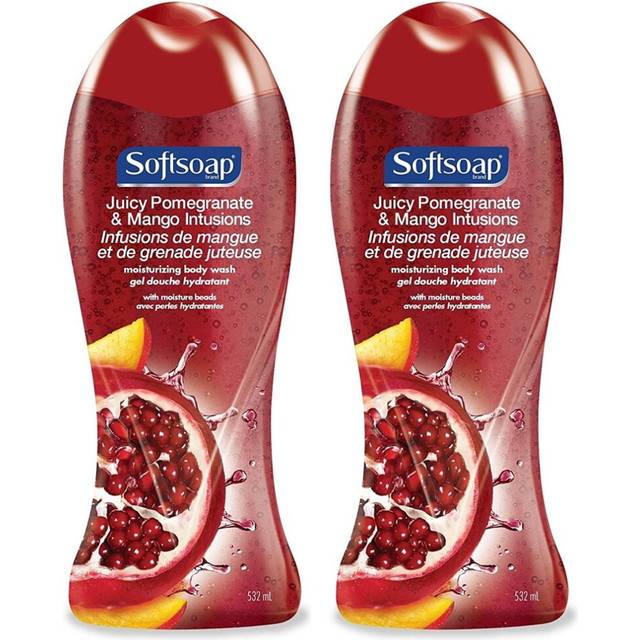 Softsoap Body Wash  Juicy Pomegranate and Mango Infusions 18 fl oz(pack of 2)