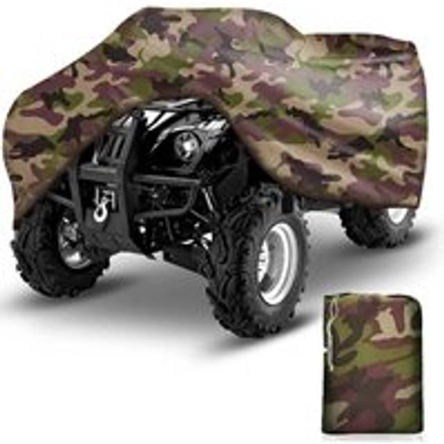 Car Cover, ATV Quad Cover Outdoor Winterproof Dust Rain Ochrona UV 190T Kamuflaż XXXL (256 x 110 x 120 cm) Car Cover
