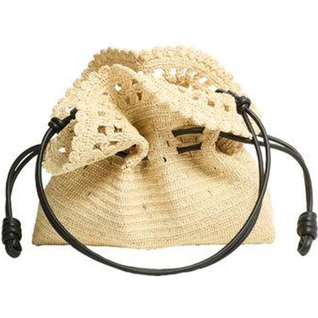 LOEWE - + Paula's Ibiza Flamenco Leather-trimmed Woven Raffia Shoulder Bag - Beige - Neutrals - One size