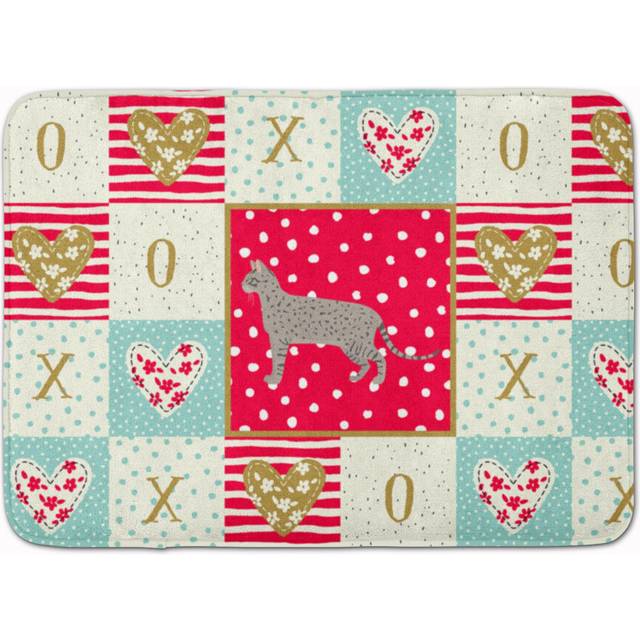 """""""""Caroline's Treasures Safari #2 Cat Love Machine Washable Memory Foam Mat doormats  Multicolor"""""""""