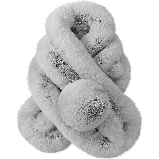 Faux Fur Fluffy Collar Scarf Women Stole Wrap Soft Scarves Winter Neck Warm Thick Shawl