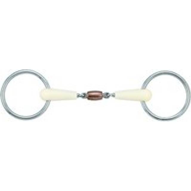 2 ring bit for double-jointed horses Soyo Happy Mouth - Argenté