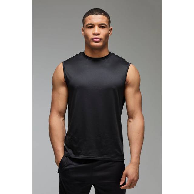 Man Active Regular Lightweight Essentials Gym vest - Black - S