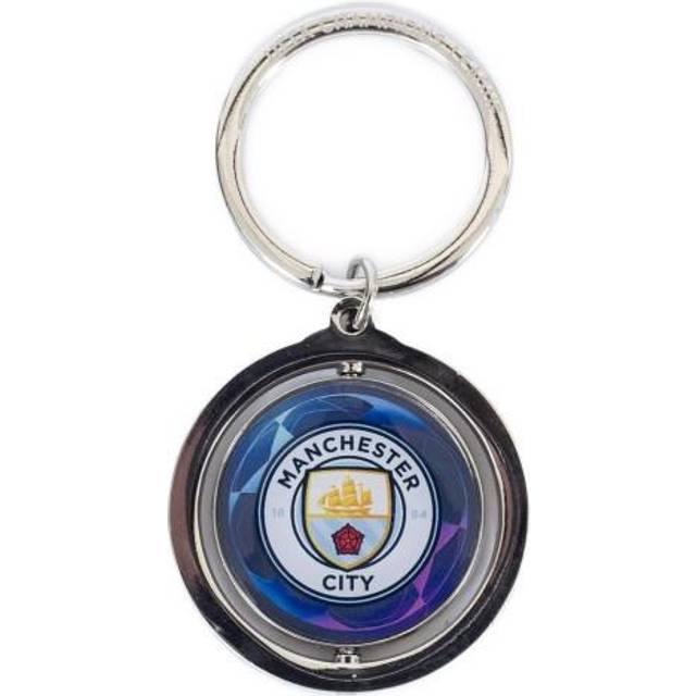 Manchester City FC UCL Crest Spinner Keyring