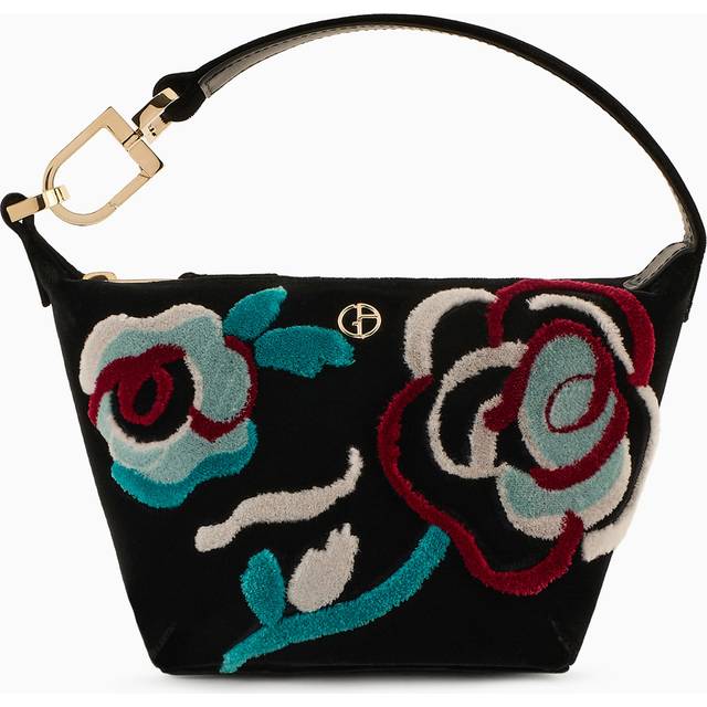 La Prima Soft mini hobo bag in embroidered velvet