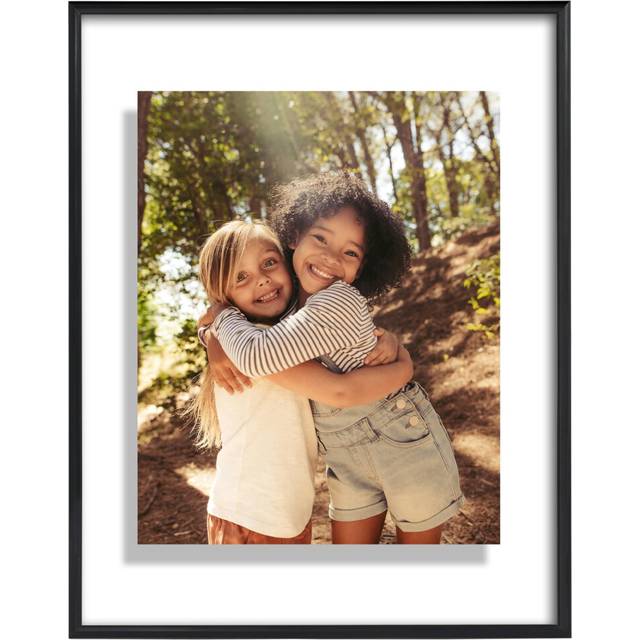 Americanflat 11x14 Floating Picture Frame with Shatter-Resistant Glass - Fits 8x10 Photos or Smaller - Slide-in Photo Frame - Fusion Float Collection
