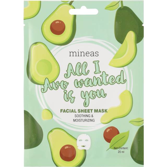 Mineas Facial Sheet Mask Soothing And Moisturizing All I Avo Wanted Is You White