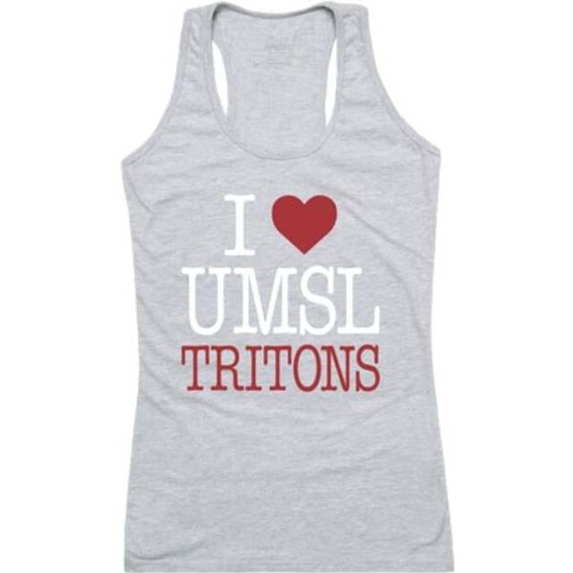 W Republic 532-688-HGY-03 University of Missouri-Saint Louis Tritons Women I Love Tank Top, Heather Grey - Large