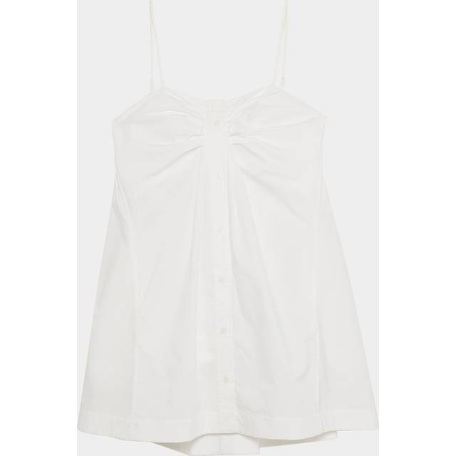 Kendall Sleeveless Button-Front Mini Dress - WHITE