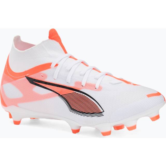 PUMA Ultra 5 Match + FG/AG Unlimited - PUMA White/PUMA Svart/Röd - ['Vit'] (41)