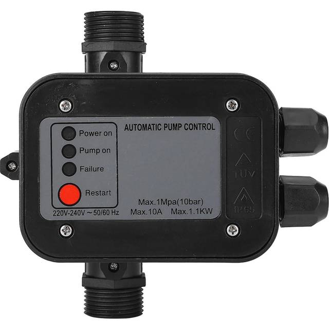 220V Black Self priming Water Pump Pressure Switch Automatic Pressure Controller