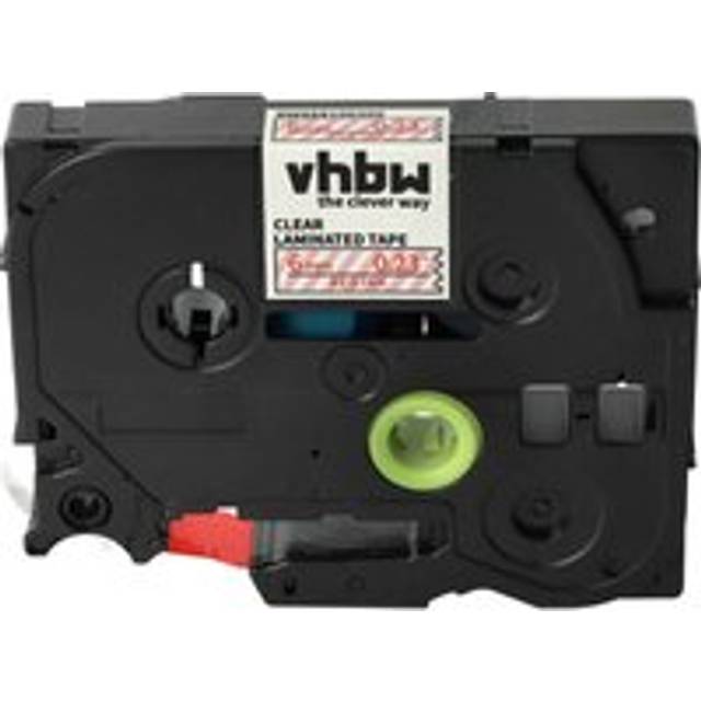 vhbw 1x Label Tape compatible with Brother PT D200BW, 9800PCN, Cube, Cube+, D200 Label Printer 8m x 6 mm, Black on Silver, Laminated