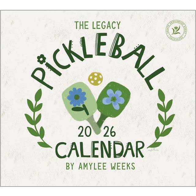 Pickleball 2026 Wall Calendar