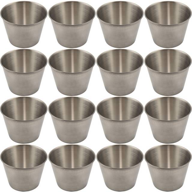 24 Pack Stainless Steel Condiment Sauce Cups,Dipping Sauce Cups