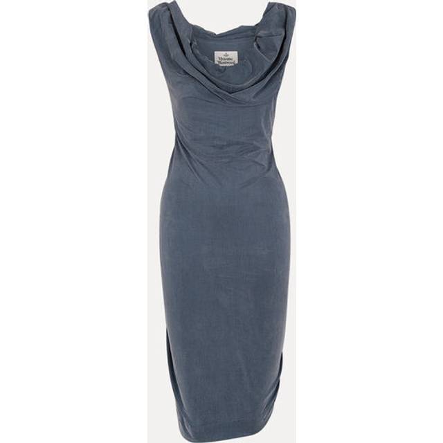 Vivienne Westwood Ginnie Mini Jersey Dress Cupro Jrsy Navy Blue XS Women