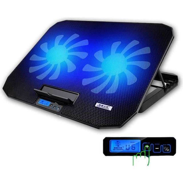 Top SeenDa Laptop Cooler Cooling Pad 2 USB Ports and Two Cooling Fan Adjustable Speed Notebook Stand for 12-15.6 inch
