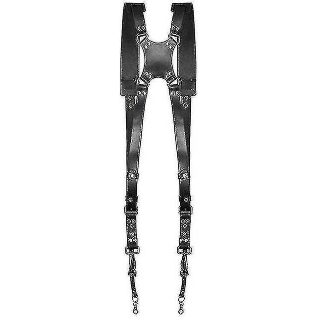 Camera Strap Accessories For Two-cameras Dual Shoulder Leather Harness Multi Camera Gear For Dslr/sl