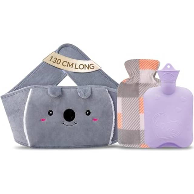 Hot Water Bottle Rubber Warm Water Bag with Soft Waist Cover,Hot Water Bag for Neck and Shoulder, Back, Legs,Waist Warm