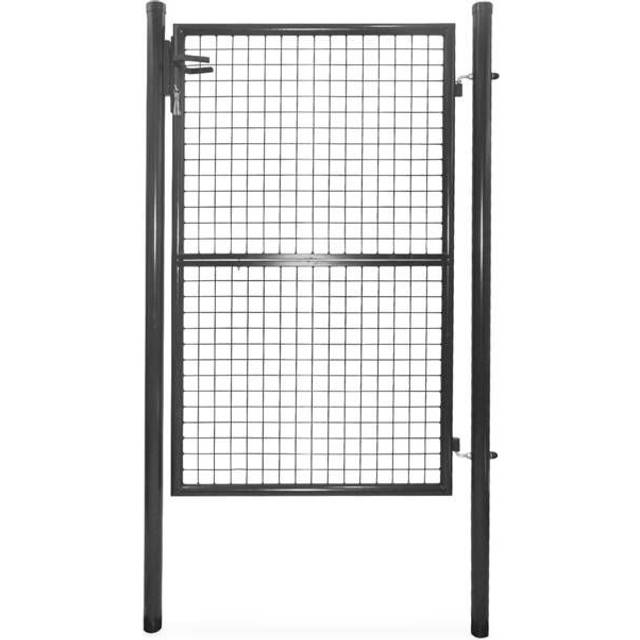 Garden metal gate with lock and handle, Portillon, Anthracite, 150 x 87cm