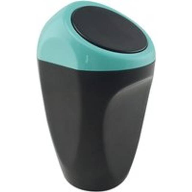 AlwaysH 1PCS Mini Car Trash Can Plastic Waste Bin 15x9x6CM Trash Can Storage Container for Car Interior/Office/Home(Blue-Mini Trash Can)