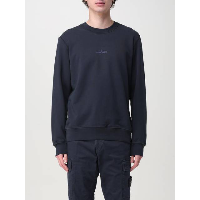 Stone Island, Sweatshirts & Hoodies, Herr, XL, Bomull, Sweatshirt - blue (XL)