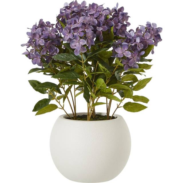 (58cm x 51cm x 51cm, Purple) Hill Interiors Hydrangea Artificial Potted Plant
