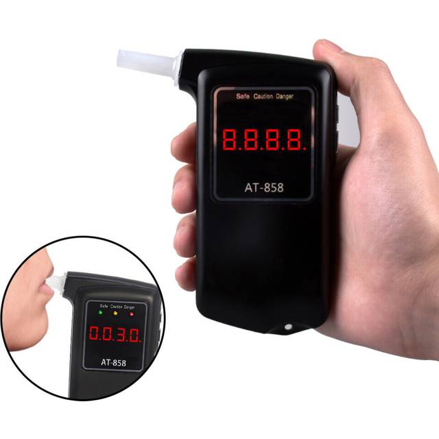 Breathalyzer Alcohol Tester Professional Police Digital Breath Quick Response Breathalyzer LCD for the Drunk Drivers by CDEN