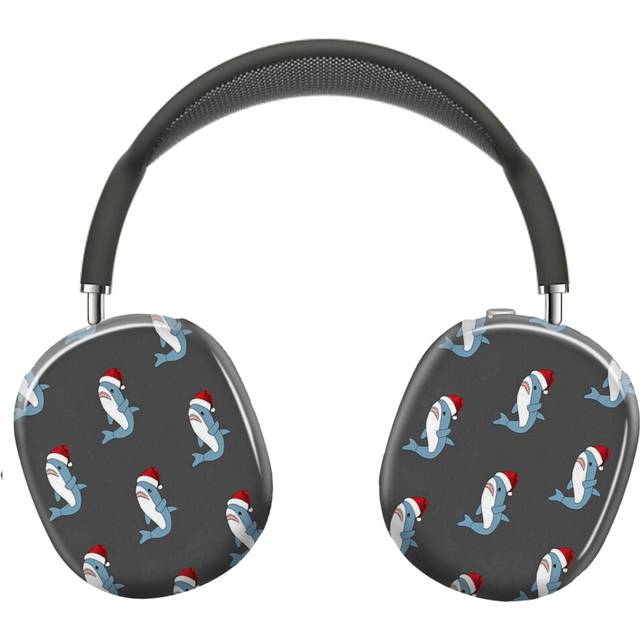 (Ikea Hai Blahaj, Christmas Hat Pattern_11407) Protective Cover for AirPods Max Headphones Aesthetic Print Snap On Cases