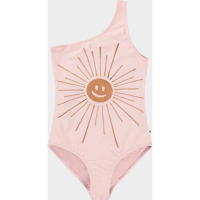 Molo Girls Pink Glittery Sun Swimsuit (Upf50+) - 6 year