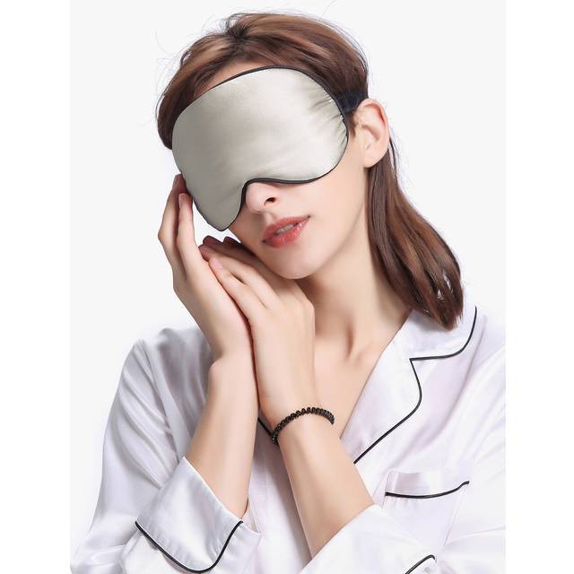 LILYSILK Silk Sleep Mask UK Portable Delicate Silk Sleep Eye Mask Silvergray One Size - Grey