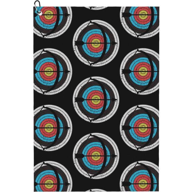 (VIntage Archery Archer Gift Idea_22643) Golf Towel Funny Printed Cristmas Gift for Men Women Husband Dad Mom Birthday Golfers Fan
