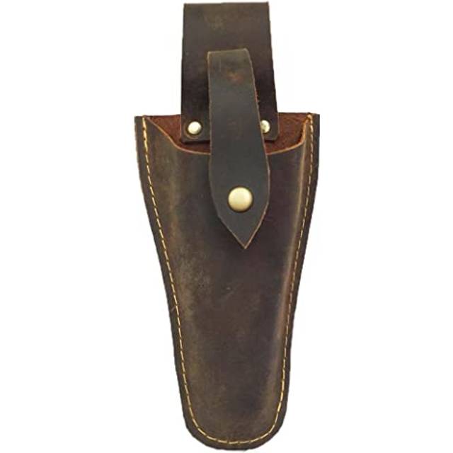Tool Belt Pouch, Leather Sheath, Gardening Tool Holster Case Bag for Garden Pruning Pliers Shears Secateurs Scissors or Knife, Tool Gifts for Men Dad