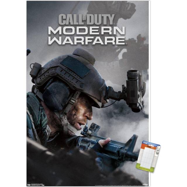 "Trends International Call of Duty: Modern Warfare - Multiplayer Wall Poster  14.725"""""""" x 22.375""""""""  Premium Poster & Mount Bundle"