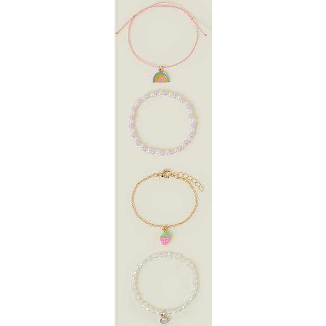 Gold 4-Pack Girls Spring Friendship Bracelets, Kids - Accessorize - One Size