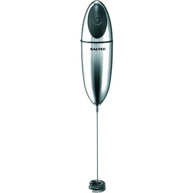 Salter Electronic Milk Frother With Double Coil Whisk -Stainless Steel
