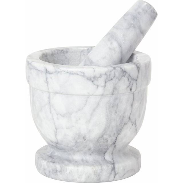 Anders Petter - Classic mortel i marmor 11,5 cm natur/vit