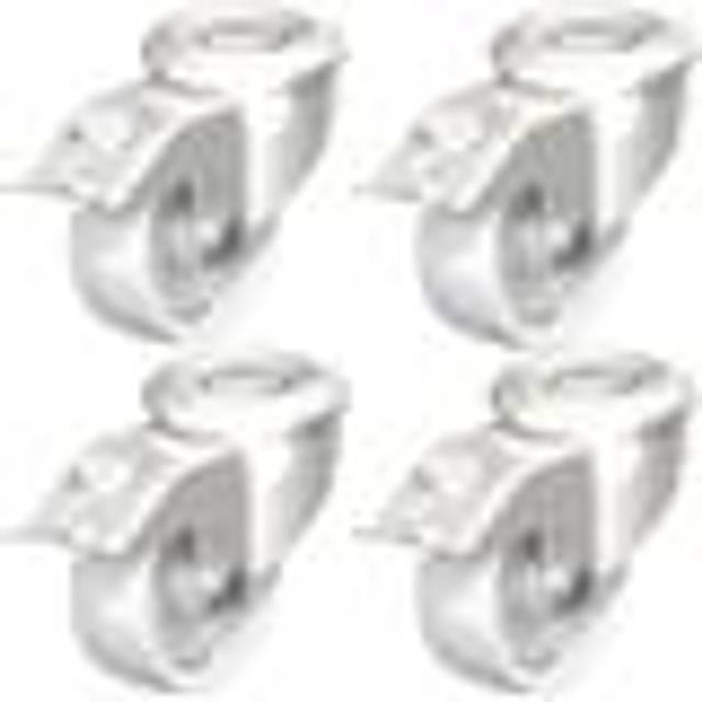 "80mm 3"" stainless steel castor white nylon, swivel with brake, 600kg, set of 4"