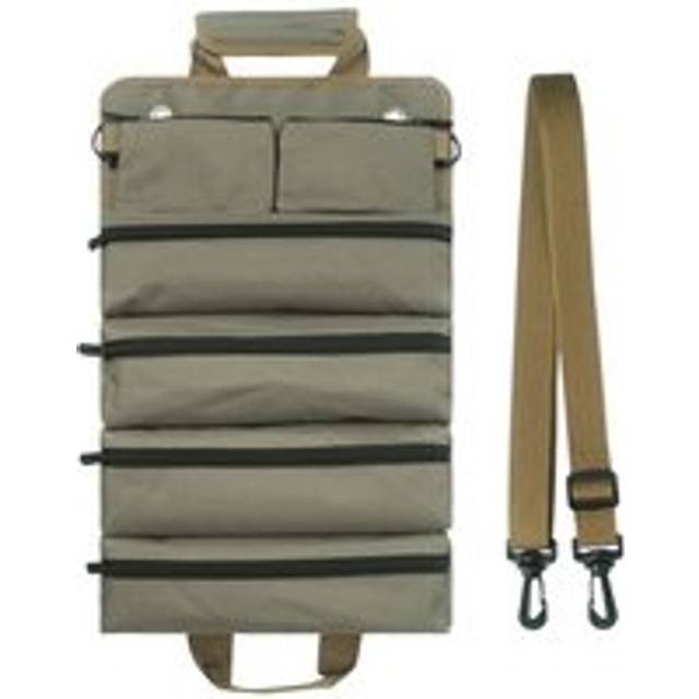 green Roll Up Tool Bag for Men/Women, Durable Waterproof Rolling Tool Organizer, Multifunctional Shoulder Strap, Portable Heavy Duty Trolley Bag
