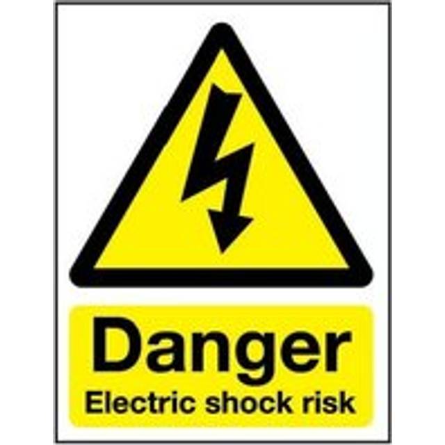 Sitesafe Electric Shock Risk Rigid PVC Danger Sign - 148 x 210mm