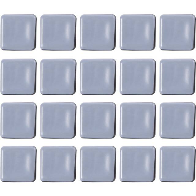 20Pcs Chair Glides Furniture Sliders PTFE Easy Moving Pads Square with Nail Feet Protector for Hardwood Floor