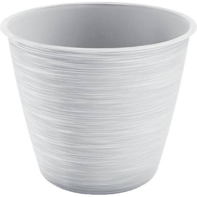 Flower pot shaped plastic white 20 cm Furu