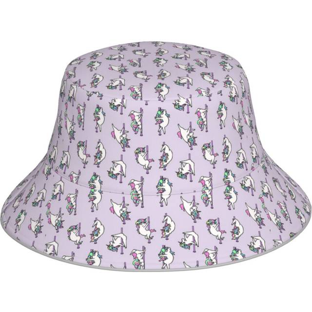 (Unicorn Pole Dancing Club_5422) Bucket Hat Reversible Reflective for Men Women - UV50+ Sun Protection Double-Sided Fishing Hat with 360 Safety Strips