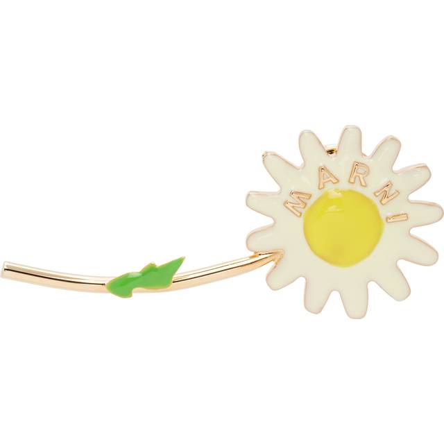 Marni Gold Flower Brooch - 00Y50 Sun - UNI