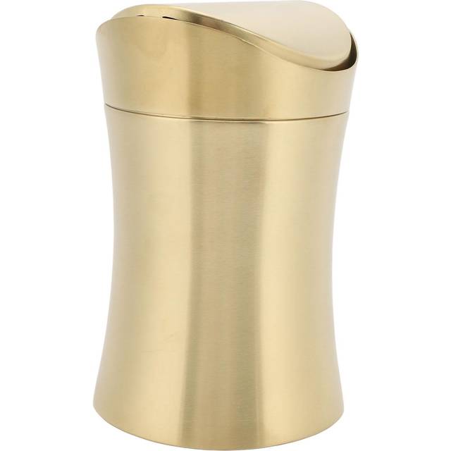 Countertop Trash Can 304 Stainless Steel Desktop Waste Garbage Bin Tiny Waste Basket with Lid for