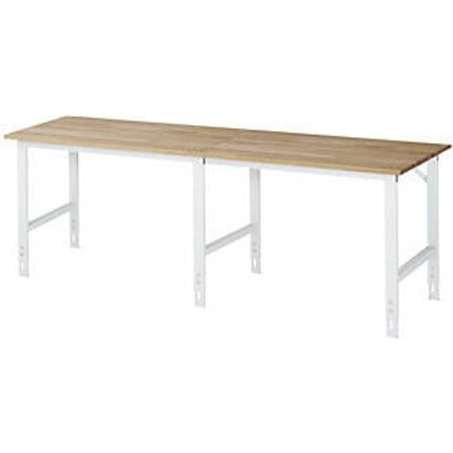 RAU frame 60 x 30 mm, solid beech panel, frame 60 x 30 mm, solid beech panel, WxD 2500 x 800 mm, light grey - light grey RAL 7035