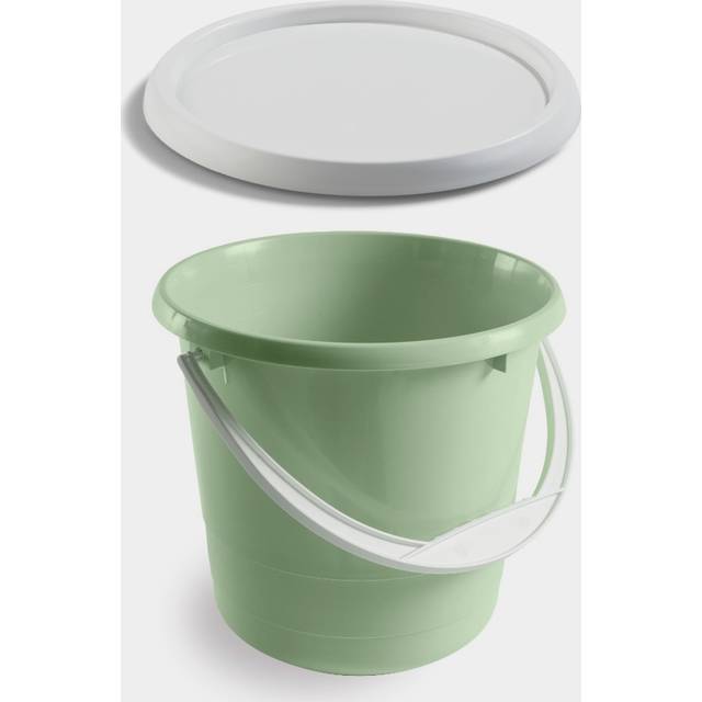 Hink med lock Nordiska Plast, pistagerön, 5 liter