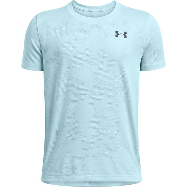 UNDER ARMOUR Junior Boys Training Tech Vent Jacquard T-Shirt - Blue, Stream / / Midnight Navy, Size M - Tream / / Midnight Navy