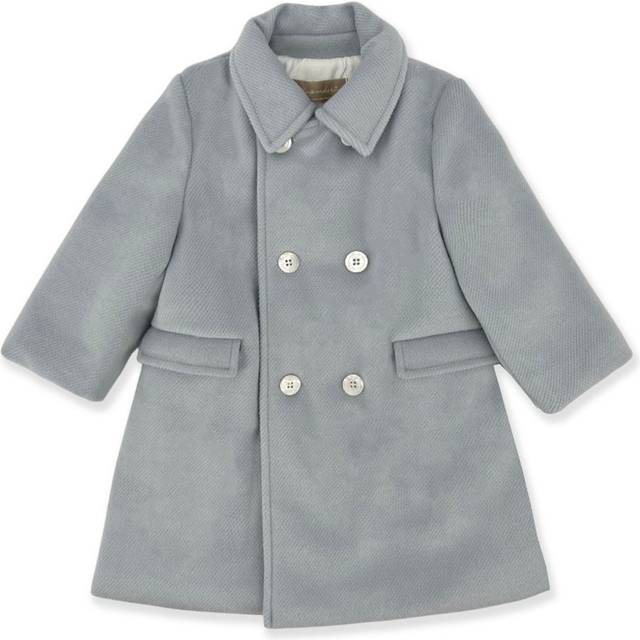 La Stupenderia - double-breasted coat - kids - Viscose/Cotton/Polyester/Viscose - 24 mth - Blue
