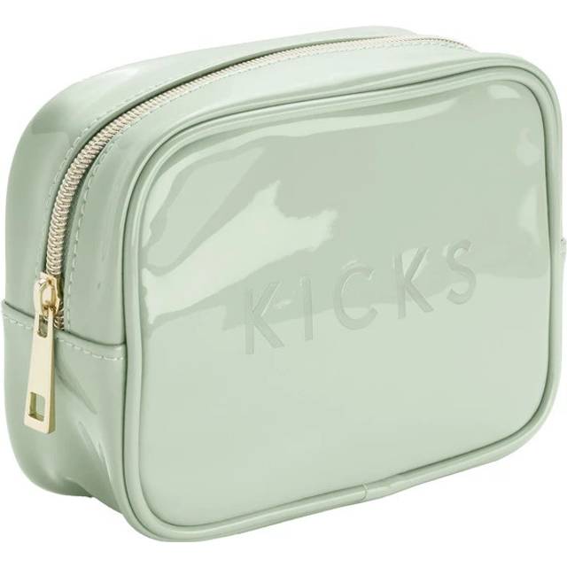 Small Boxy Make Up Bag Green