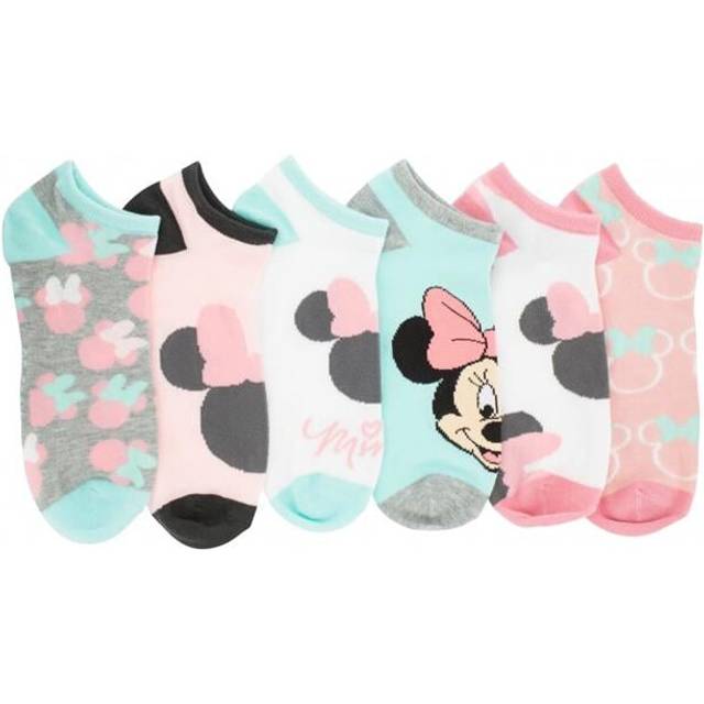 Minnie Mouse 884285 Minnie Mouse Pastel Icons Womens Ankle Socks Pack, Multi Color - Pack of 12